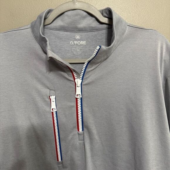 G/Fore 1/2 zip light gray pullover men’s size XL - Picture 3 of 6